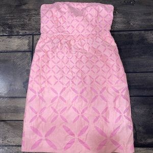 strapless dress with pockets